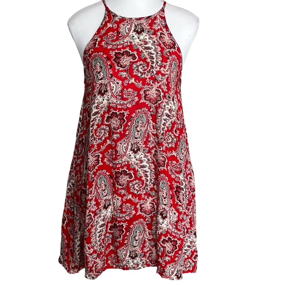 AMERICAN EAGLE OUTFITTERS Women’s Red Paisley Print Dress Lightweight Size S